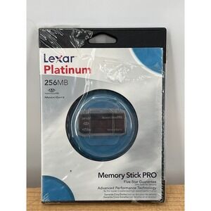 Lexar Platinum 256MB Memory Stick PRO Flash Memory Card MSP256-631 New Old Stock